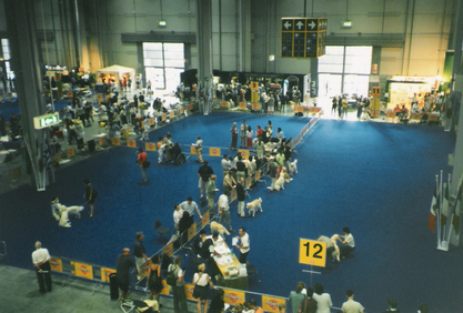 Overview of show ring 12 at the World Dog Show in Italy, 2000